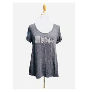 Lularoe Classic S glitter logo rare t shirt gray